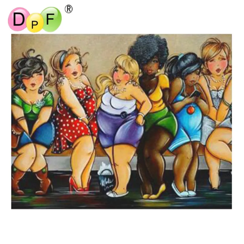 DPF 5d diy Diamond Painting Rhinestones Fat woman Diamond Embroidery mosaic diamant painting wall art home Decoration
DPF 5d diy Diamond Painting Rhinestones Fat woman Diamond Embroidery mosaic diamant painting wall art home Decoration