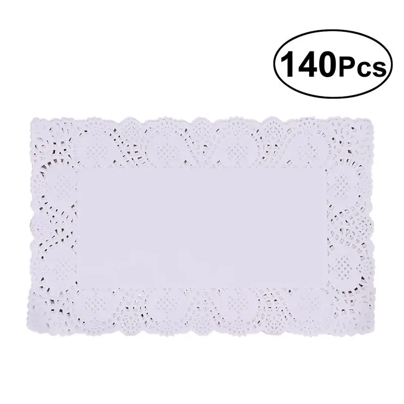 140Pcs/lot Paper Lace Rectangle Flower Pattern Cake Packaging Pads Paper Doilies for Desserts French Fries Cakes Bread 25x35CM
140Pcs/lot Paper Lace Rectangle Flower Pattern Cake Packaging Pads Paper Doilies for Desserts French Fries Cakes Bread 25x35CM
