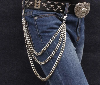 Mens Heavy Metal Three Chain Biker Hip Hop Punk Wallet Chain Anti Theft Anti Lose Safe chain
Mens Heavy Metal Three Chain Biker Hip Hop Punk Wallet Chain Anti Theft Anti Lose Safe chain