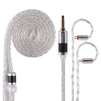Yinyoo 8 Core Pure Silver Cable 2.5/3.5/4.4mm Balanced Cable With MMCX/2pin Connector For V90 V80 AS10 ZS10 ZST ZS5 ZS6 C10
Yinyoo 8 Core Pure Silver Cable 2.5/3.5/4.4mm Balanced Cable With MMCX/2pin Connector For V90 V80 AS10 ZS10 ZST ZS5 ZS6 C10