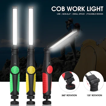 USB Rechargeable COB LED Flashlight Torch Magnetic COB Work Light Stepless Dimming Magnet Lamp 18650 Battery For Outdoor Camping
USB Rechargeable COB LED Flashlight Torch Magnetic COB Work Light Stepless Dimming Magnet Lamp 18650 Battery For Outdoor Camping