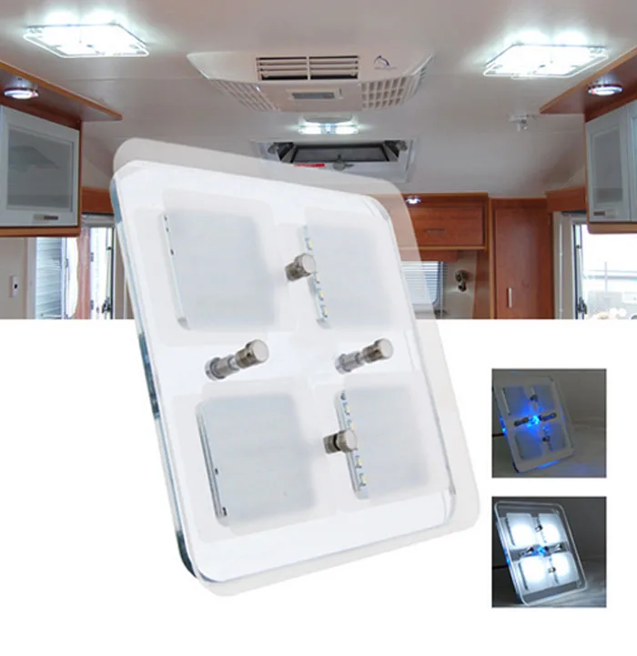 600 Lumens LED Lamp 12/24V DC Cool White LED Crystal Roof Ceiling Light Caravan/RV/Car/Motorhome/Marine
600 Lumens LED Lamp 12/24V DC Cool White LED Crystal Roof Ceiling Light Caravan/RV/Car/Motorhome/Marine