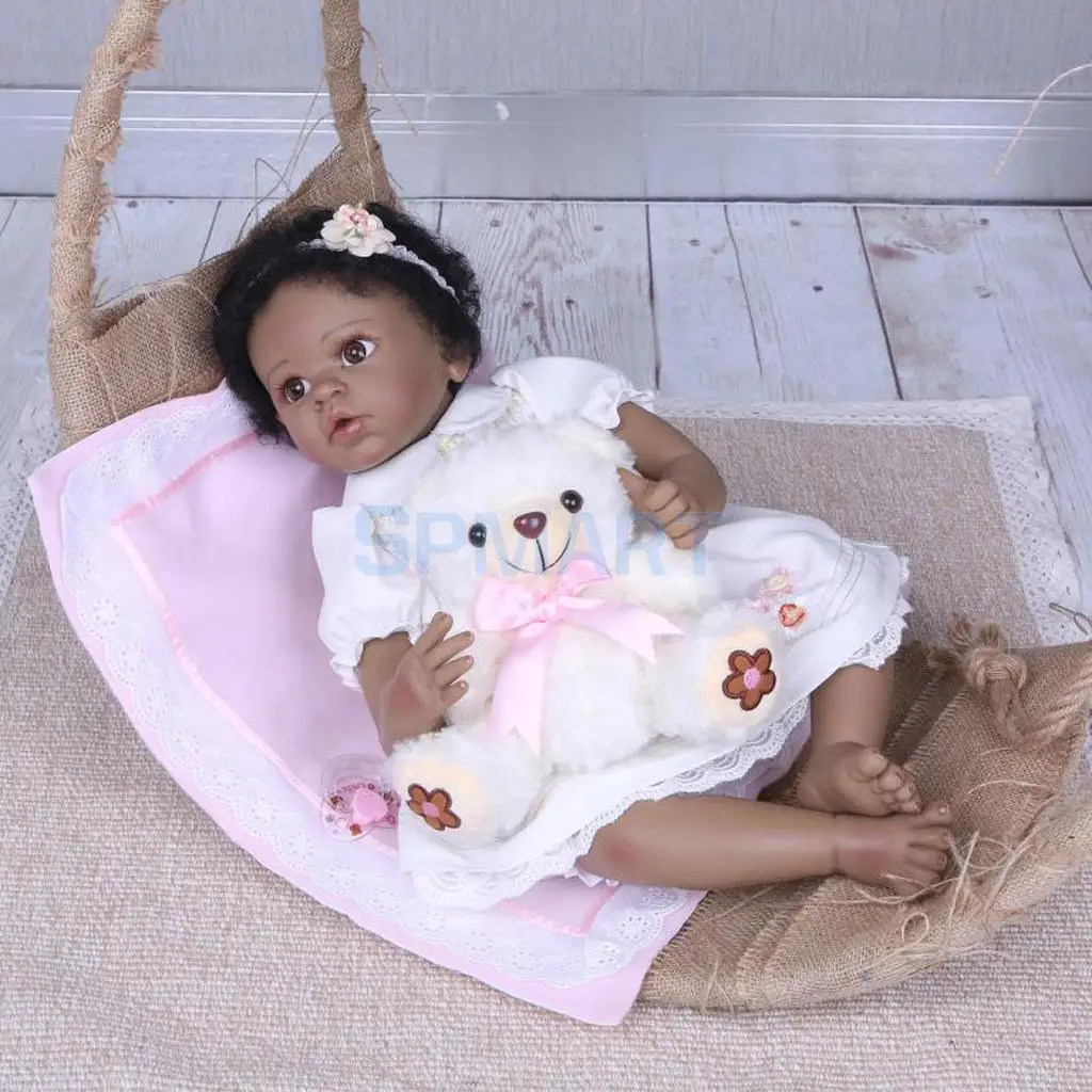 Real Touch 22inch Reborn Baby Girl Doll African American Doll with Magnetic Pacifier , Nursing Bottle, Carpet and Clothes
Real Touch 22inch Reborn Baby Girl Doll African American Doll with Magnetic Pacifier , Nursing Bottle, Carpet and Clothes