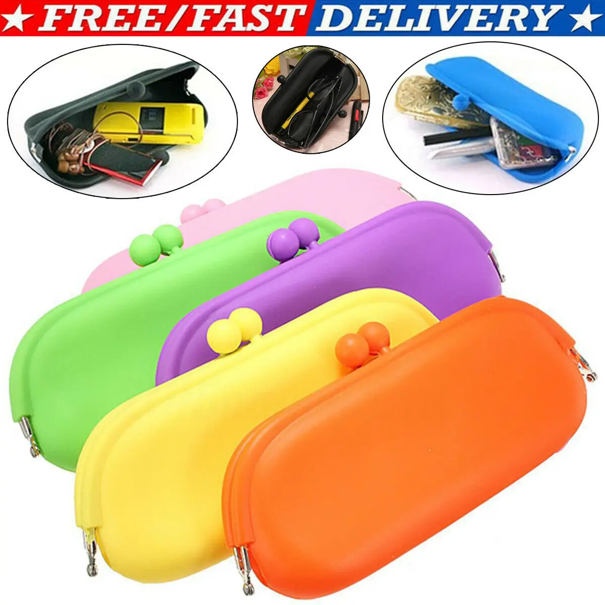 2019 New Coin Purse Glasses Cellphone Bag Portable Cute Silicone Pen Case Wallet Pouch Solid Storage Bags 18.5x7.5cm
2019 New Coin Purse Glasses Cellphone Bag Portable Cute Silicone Pen Case Wallet Pouch Solid Storage Bags 18.5x7.5cm