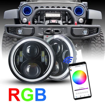 Bluetooth/Remote Control RGB Halo Ring Angel Eyes 7 inch LED Headlight Multicolor DRL Car Lamp For Jeep Wrangler JK LJ CJ Sahar
Bluetooth/Remote Control RGB Halo Ring Angel Eyes 7 inch LED Headlight Multicolor DRL Car Lamp For Jeep Wrangler JK LJ CJ Sahar