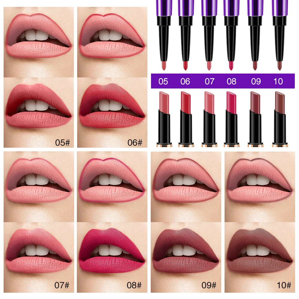 2 in 1 Double Headed Lasting Waterproof matter Lip Liner Stick Pencil Pigment Lip Liner Pen maquiagem
2 in 1 Double Headed Lasting Waterproof matter Lip Liner Stick Pencil Pigment Lip Liner Pen maquiagem