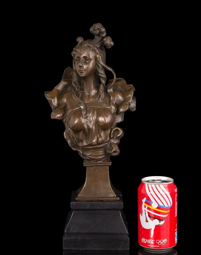 Art Deco Sculpture Bust Girl Woman Bronze Statue Signed
Art Deco Sculpture Bust Girl Woman Bronze Statue Signed