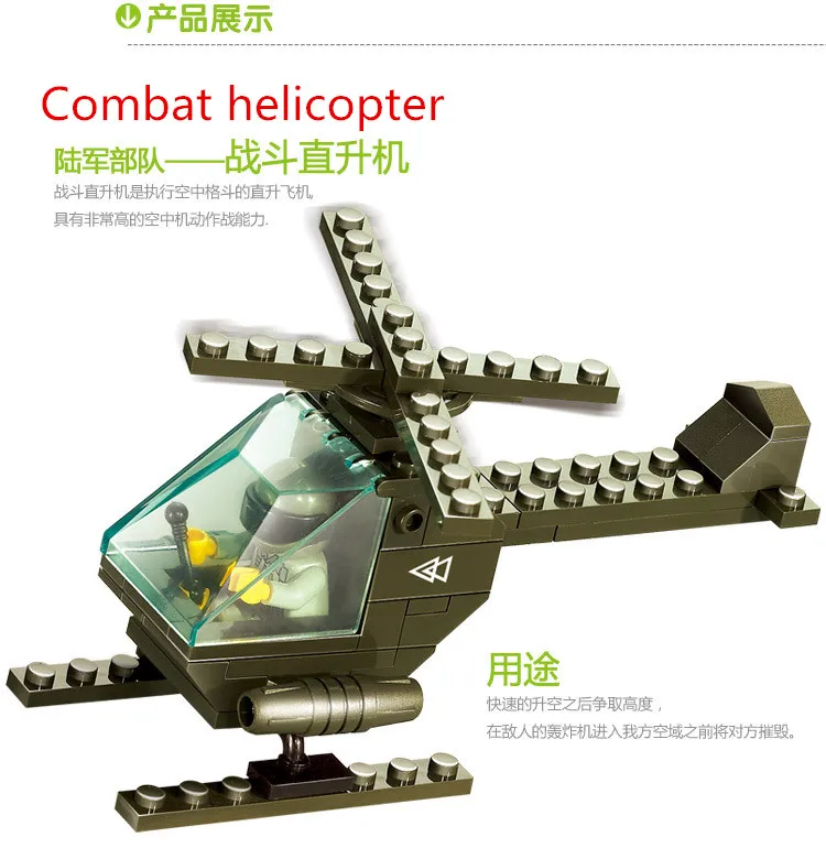 Educational mini airplane Building Blocks Combat helicopter Bricks aircraft Model Toy For Girls Children Kids
Educational mini airplane Building Blocks Combat helicopter Bricks aircraft Model Toy For Girls Children Kids