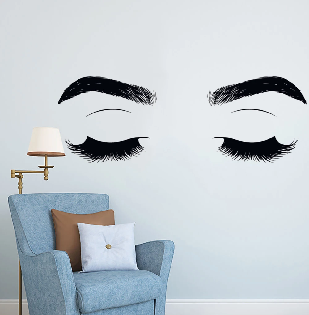Eyelashes Wall Sticker Makeup Shop Wall Decal Beauty Salon Decor Lashes Vinyl Wall Mural Microblading Make Up Wall Art AY1193
Eyelashes Wall Sticker Makeup Shop Wall Decal Beauty Salon Decor Lashes Vinyl Wall Mural Microblading Make Up Wall Art AY1193