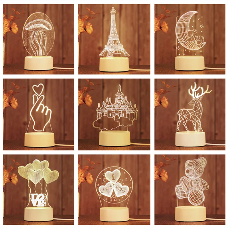 Creative Novelty Gift 3D Night Light Led Decorative Table Lamp Birthday Gift Night Light USB Botton Night Lamp
Creative Novelty Gift 3D Night Light Led Decorative Table Lamp Birthday Gift Night Light USB Botton Night Lamp
