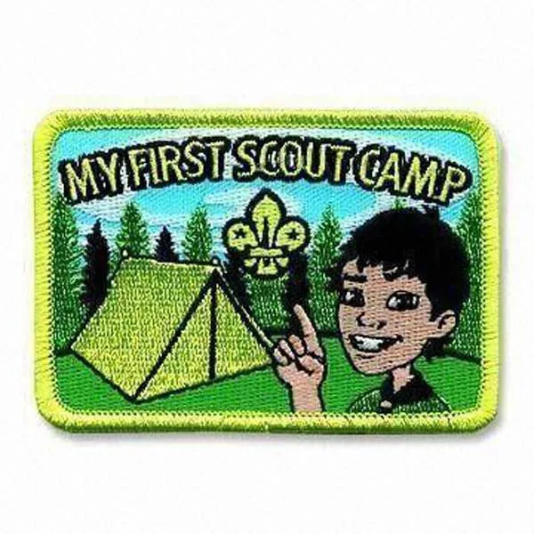 Myfirst Scout Camp Embroidery Patches Custom Embroidered Badges Clothing Patches Merrow Broder with PVC backing MOQ50pcs
Myfirst Scout Camp Embroidery Patches Custom Embroidered Badges Clothing Patches Merrow Broder with PVC backing MOQ50pcs