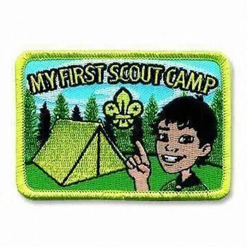 Myfirst Scout Camp Embroidery Patches Custom Embroidered Badges Clothing Patches Merrow Broder with PVC backing MOQ50pcs
Myfirst Scout Camp Embroidery Patches Custom Embroidered Badges Clothing Patches Merrow Broder with PVC backing MOQ50pcs