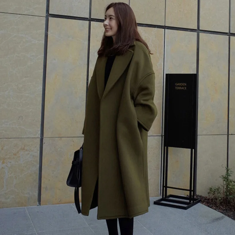 Women 'S Coat Turn down Collar Long Sleeve Solid Color Coat 2019 Autumn And Winter New Style Woolen Coat Thick L Korean-Style wo
Women 'S Coat Turn down Collar Long Sleeve Solid Color Coat 2019 Autumn And Winter New Style Woolen Coat Thick L Korean-Style wo