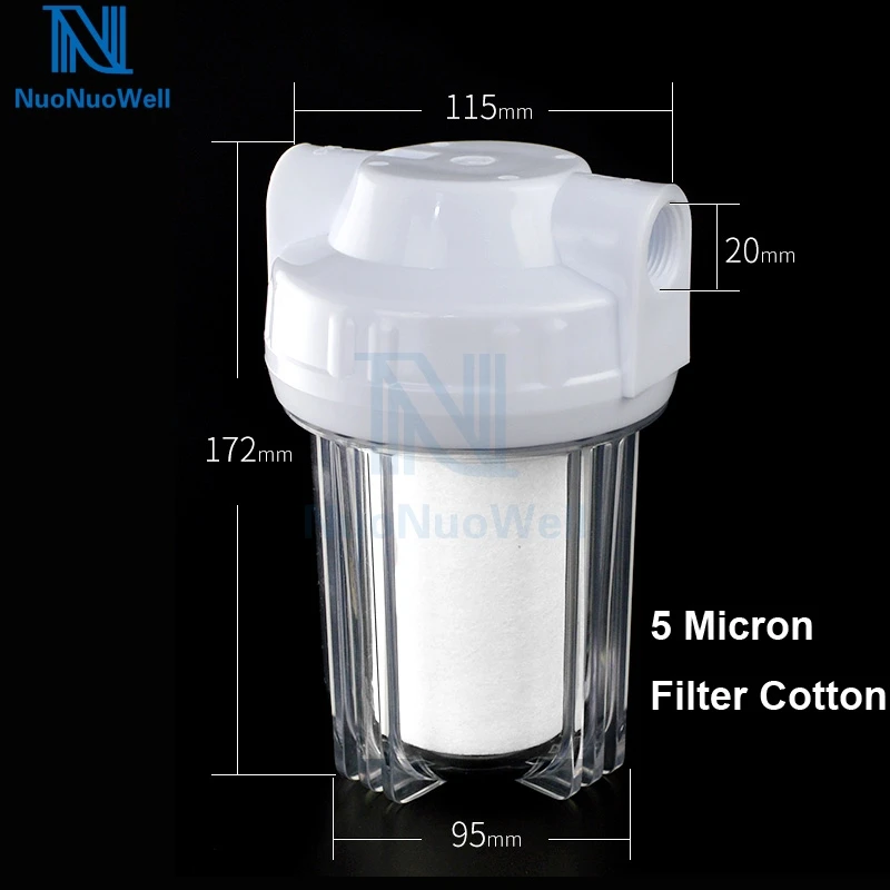 NuoNuoWell Large Flow Pre Filter For Water Purifier 5 Micron PP Cotton Filtration 1/2'' Female Thread Home Kitchen Water Supply
NuoNuoWell Large Flow Pre Filter For Water Purifier 5 Micron PP Cotton Filtration 1/2'' Female Thread Home Kitchen Water Supply