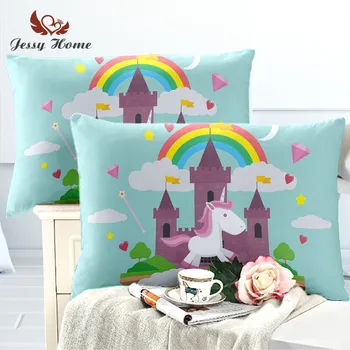 Unicorn Castle Pillowcase 2 Piece Pink Pillow Cover Microfiber Fabric Soft Rainbow Pillow Case for Kids 50cmx75cm 50cmx90cm 28
Unicorn Castle Pillowcase 2 Piece Pink Pillow Cover Microfiber Fabric Soft Rainbow Pillow Case for Kids 50cmx75cm 50cmx90cm 28