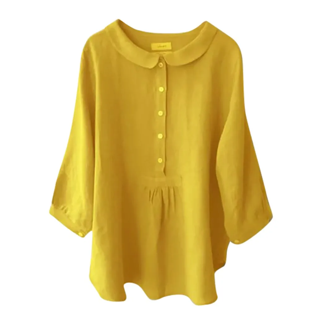 2019 Spring Modern Lady Women Fashion Turn Down Collar Solid Color Three Quarter Top Blouse
2019 Spring Modern Lady Women Fashion Turn Down Collar Solid Color Three Quarter Top Blouse