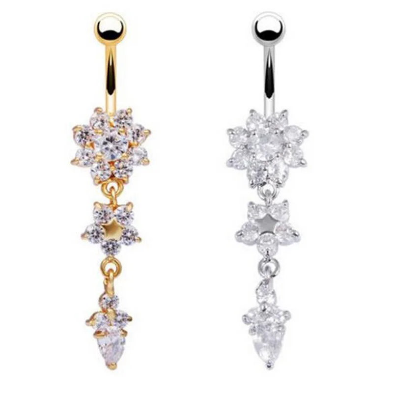 Fashion Rhinestone jewelry Flower Dangle Navel Belly Button Ring Bar Sexy Body Piercing Jewelry for women Navel Piercing
Fashion Rhinestone jewelry Flower Dangle Navel Belly Button Ring Bar Sexy Body Piercing Jewelry for women Navel Piercing