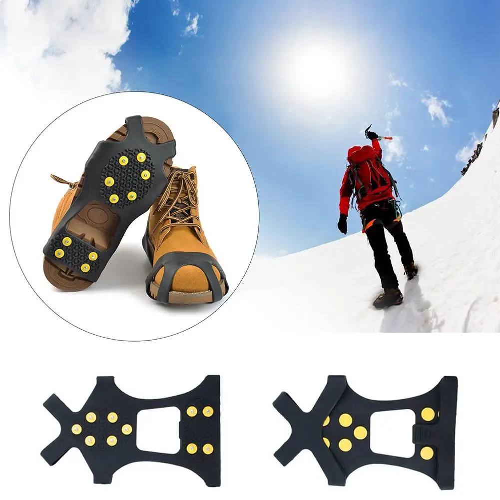 10-Studs Anti-Slip Ice Snow Grips Shoe Boot Traction Cleat Spikes Crampon Ice Snow Shoe Spikes Cleats Overshoes Accessories
10-Studs Anti-Slip Ice Snow Grips Shoe Boot Traction Cleat Spikes Crampon Ice Snow Shoe Spikes Cleats Overshoes Accessories