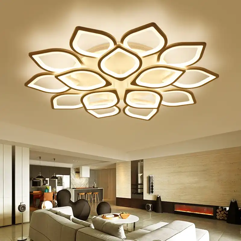 Acrylic Flush Led Ceiling Lights White Light Frame Home