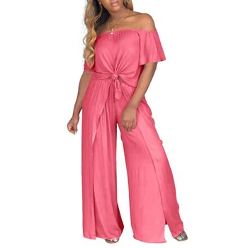 Off shoulder Top knot bandage wide leg loose casual bodysuits 2019 Summer high streetwear female playsuits WS9589R
Off shoulder Top knot bandage wide leg loose casual bodysuits 2019 Summer high streetwear female playsuits WS9589R