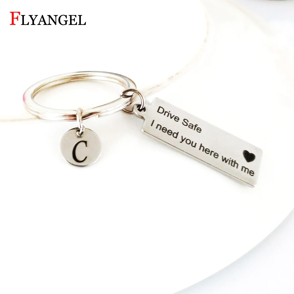Creative Customized A-Z 26 Initials Drive Safe I need you here with me Key Chain Couples Friends Gift Keyring Keychain Jewelry
Creative Customized A-Z 26 Initials Drive Safe I need you here with me Key Chain Couples Friends Gift Keyring Keychain Jewelry