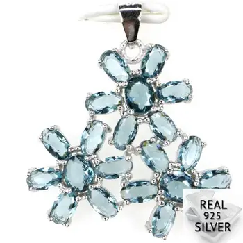 Guaranteed Real 925 Solid Sterling Silver 3.5g Stunning Flower Shape London Blue Topaz Woman's Pendant 31x26mm
Guaranteed Real 925 Solid Sterling Silver 3.5g Stunning Flower Shape London Blue Topaz Woman's Pendant 31x26mm