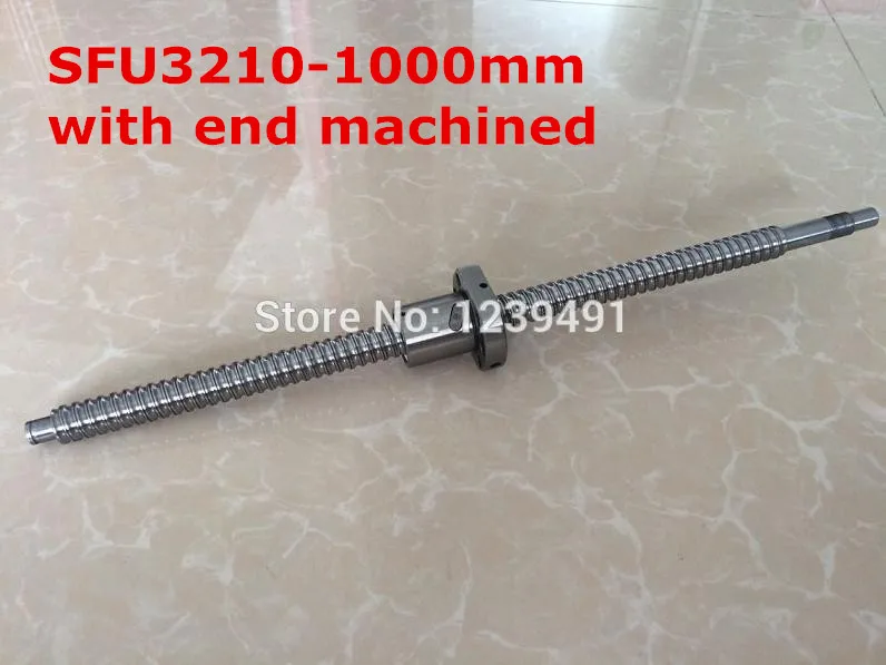 1pc SFU3210- 1000mm ball screw with nut according to BK25/BF25 end machined CNC parts
1pc SFU3210- 1000mm ball screw with nut according to BK25/BF25 end machined CNC parts