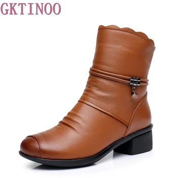 GKTINOO Autumn Winter Ankle Women Boots Genuine Leather High Heels Shoes Comforable Shoes Footwear Women Boot Plus Size 42 43
GKTINOO Autumn Winter Ankle Women Boots Genuine Leather High Heels Shoes Comforable Shoes Footwear Women Boot Plus Size 42 43