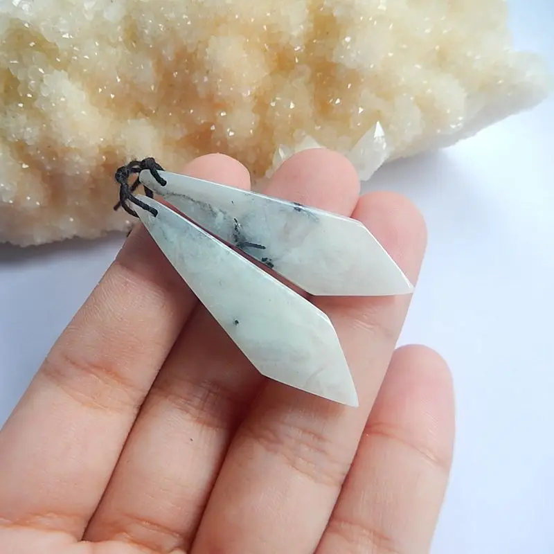 Natural Stone Amazonite Earring Beads 43x12x4mm 5.3g Fashion Jewelry For Women Earrings 2017 Accessory
Natural Stone Amazonite Earring Beads 43x12x4mm 5.3g Fashion Jewelry For Women Earrings 2017 Accessory