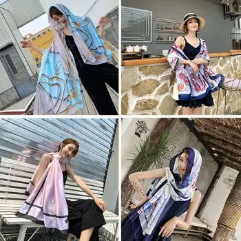 new 2018 luxury stain silk scarves shawl holiday beach shawl sunscreen ultra large size pashmina high quality 180x90cm
new 2018 luxury stain silk scarves shawl holiday beach shawl sunscreen ultra large size pashmina high quality 180x90cm