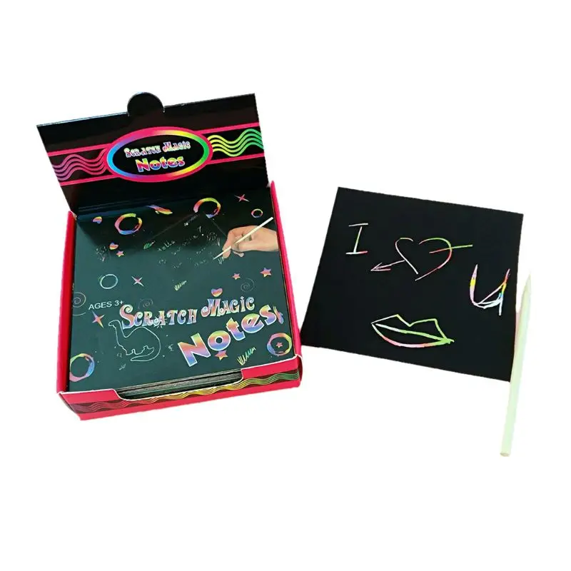 100PCS Kids Educational Rainbow Scratch Art Mini Notes With Wooden Stylus Scraping Drawing Toys Arts DIY Crafts For Children
100PCS Kids Educational Rainbow Scratch Art Mini Notes With Wooden Stylus Scraping Drawing Toys Arts DIY Crafts For Children