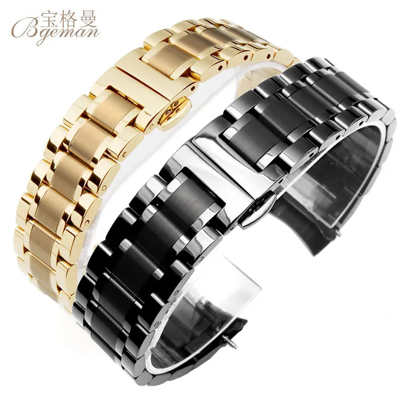 Gold Black metal Watch Band Strap stainless steel watchbands Wristwatch Bracelet 16mm18mm20mm22mm24mm Curved end accessories new
Gold Black metal Watch Band Strap stainless steel watchbands Wristwatch Bracelet 16mm18mm20mm22mm24mm Curved end accessories new