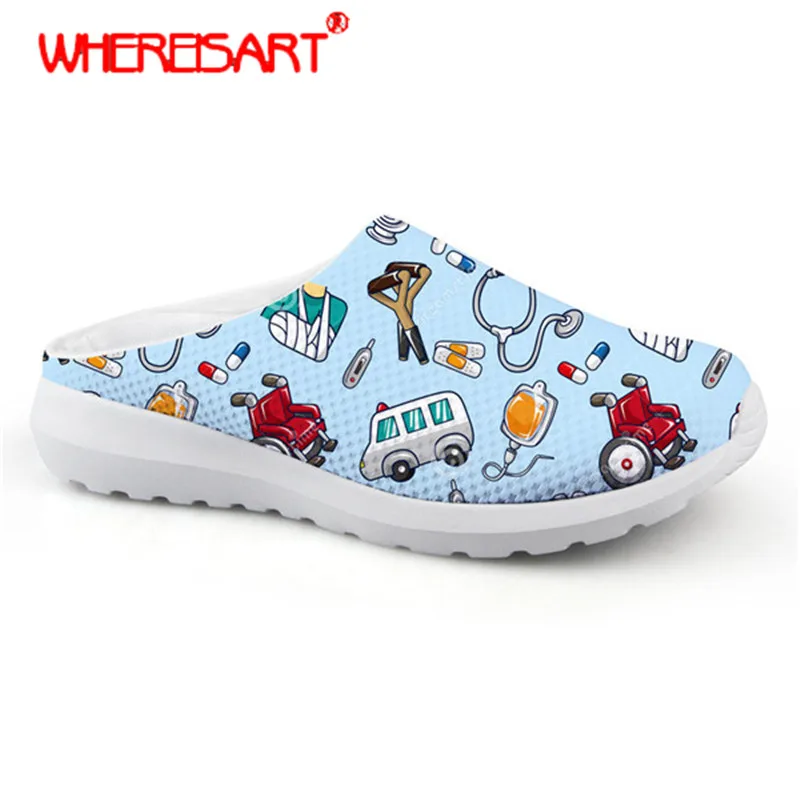 WHEREISART Women's Summer Slippers Hospital Nurse Printing Home Slipper Ladies Non-Slip Beach Sandals for Females Nursing Shoes
WHEREISART Women's Summer Slippers Hospital Nurse Printing Home Slipper Ladies Non-Slip Beach Sandals for Females Nursing Shoes