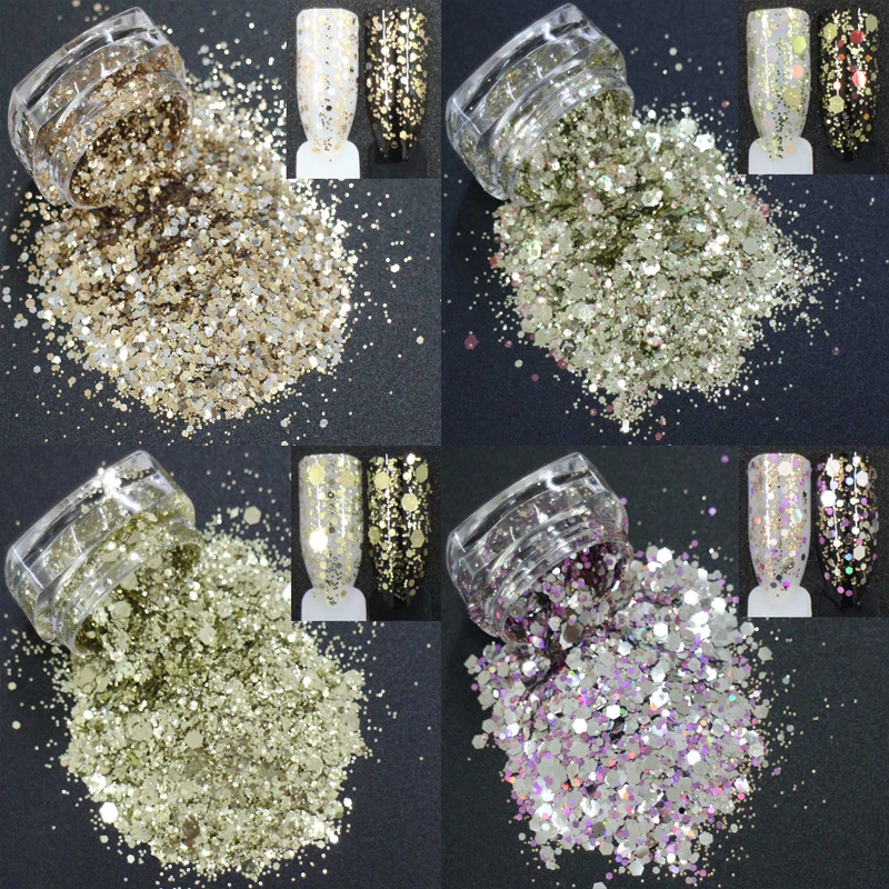 1g/pot, 12 Choices! Mix Sizes Hexagons Shapes Sequins, Luxury Gold Colors Shining Slices 3D nail art glitters paillettes
1g/pot, 12 Choices! Mix Sizes Hexagons Shapes Sequins, Luxury Gold Colors Shining Slices 3D nail art glitters paillettes