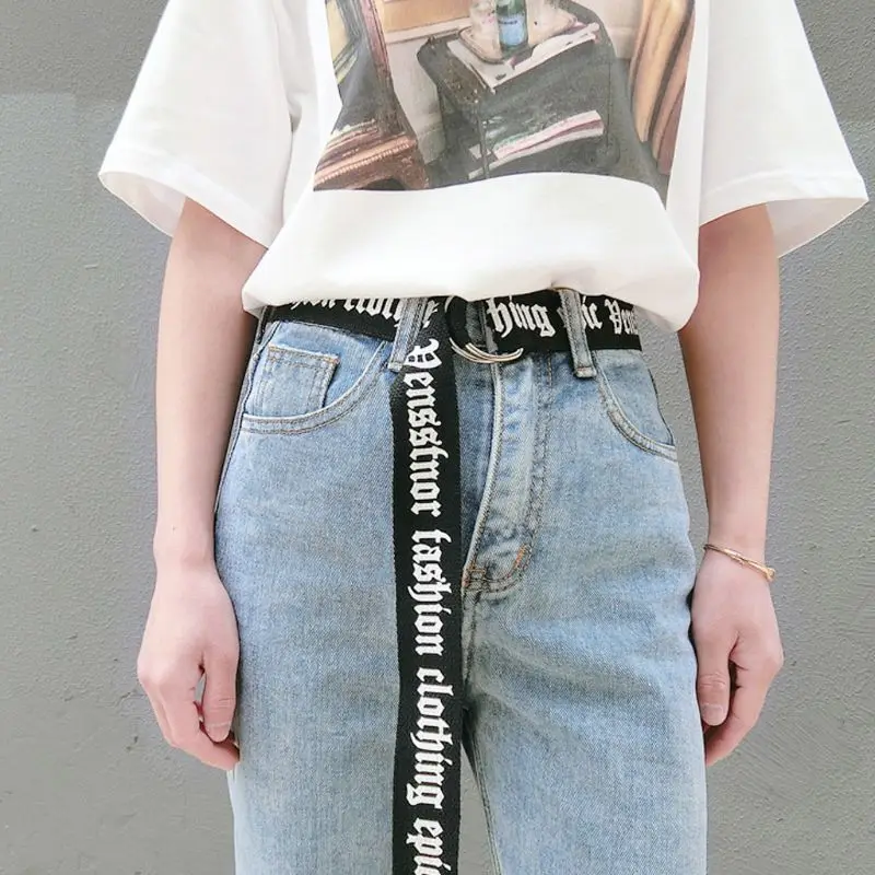 130cm Fashion Neutral Nylon Canvas Belt Printing Thai D Ring Double Buckle Student Belt
130cm Fashion Neutral Nylon Canvas Belt Printing Thai D Ring Double Buckle Student Belt