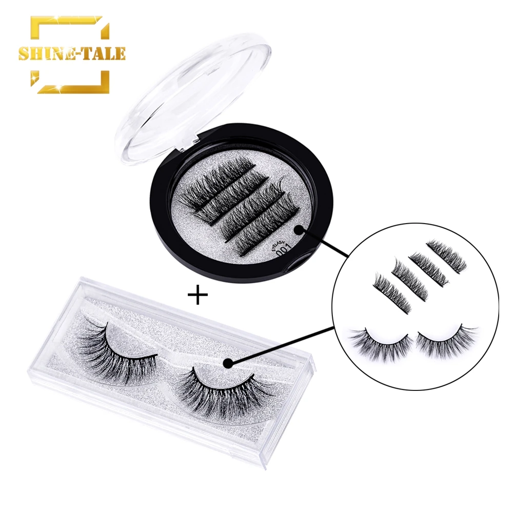 Shine-tale 3D Mink Eyelashes Natural Reusable 100% Handmade 1 Pair Magnetic Lashes Plus 1 Pair Mink Eyelashes CI001+A04
Shine-tale 3D Mink Eyelashes Natural Reusable 100% Handmade 1 Pair Magnetic Lashes Plus 1 Pair Mink Eyelashes CI001+A04