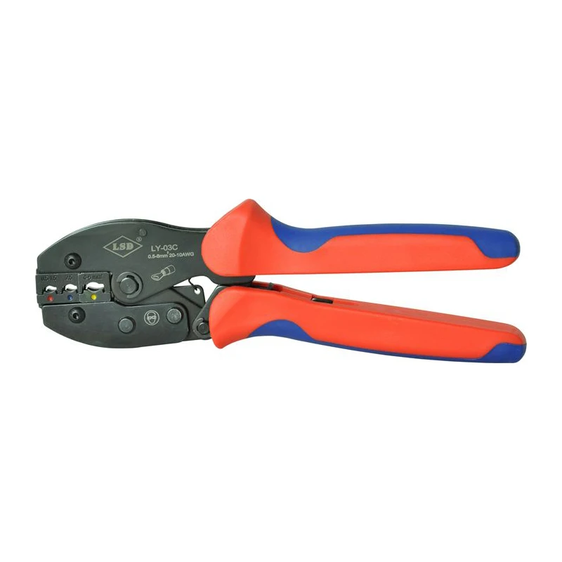 High Quality LY-03C Rachet hand crimping tool for pre-insulated terminals 0.5-6mm2 ,surge connector,electrical crimper
High Quality LY-03C Rachet hand crimping tool for pre-insulated terminals 0.5-6mm2 ,surge connector,electrical crimper
