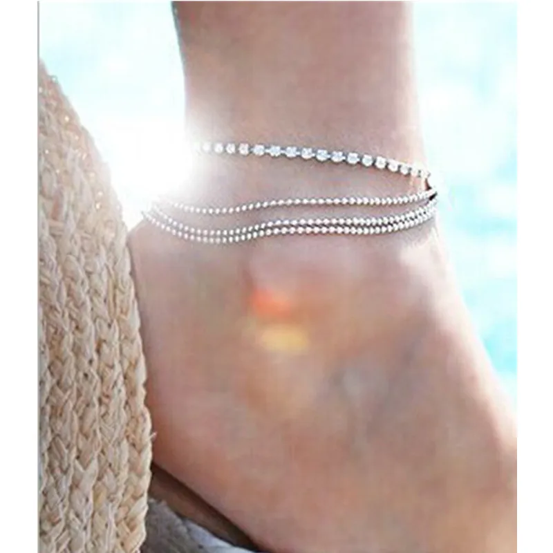 1 PC Multi-layer Sexy Crystal Anklet Foot Chain Summer Bracelet Charm Anklets Beach Foot Wedding Jewelry Gift
1 PC Multi-layer Sexy Crystal Anklet Foot Chain Summer Bracelet Charm Anklets Beach Foot Wedding Jewelry Gift