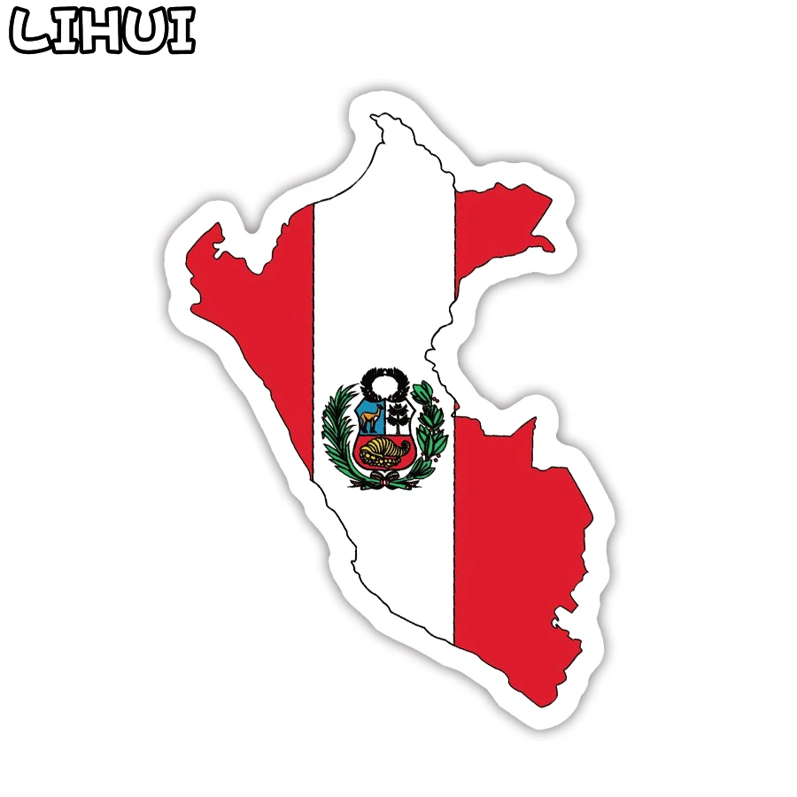 

1 PCS Peru Flag Sticker Toys for Children Countries Map Travel Stickers to DIY Scrapbooking Suitcase Luggage Laptop Car Motor