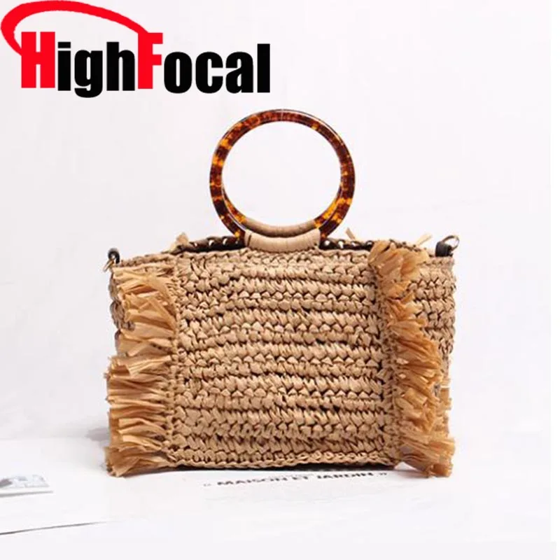 Women Holiday Summer Rattan Casual Bag Handmade Beach Straw Bag In Women's Totes Travel Shopping Female Straw Bag Zipper
Women Holiday Summer Rattan Casual Bag Handmade Beach Straw Bag In Women's Totes Travel Shopping Female Straw Bag Zipper