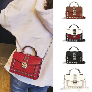 Women Shoulder Bag PU Leather Rivet Crossbody Messenger Handbag Purse Small Messenger 2020 Fashion Lady Shoulder Handbag
Women Shoulder Bag PU Leather Rivet Crossbody Messenger Handbag Purse Small Messenger 2020 Fashion Lady Shoulder Handbag