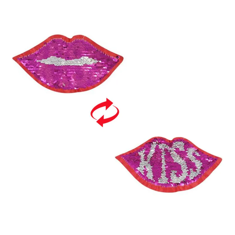 Patch deal with it clothes t shirt women stickers Diy Reversible change color lips KISS rose red sequins patches for clothing
Patch deal with it clothes t shirt women stickers Diy Reversible change color lips KISS rose red sequins patches for clothing