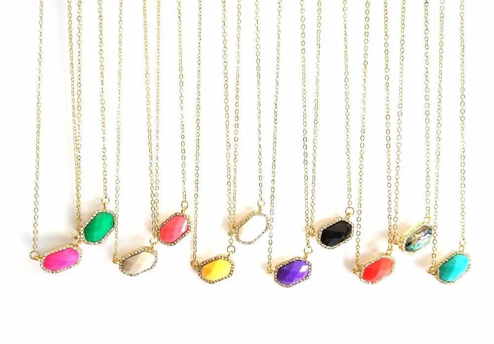 Faceted Resin Small Oval Stone Crystal Bright Colored Choker Necklace Pendants
Faceted Resin Small Oval Stone Crystal Bright Colored Choker Necklace Pendants