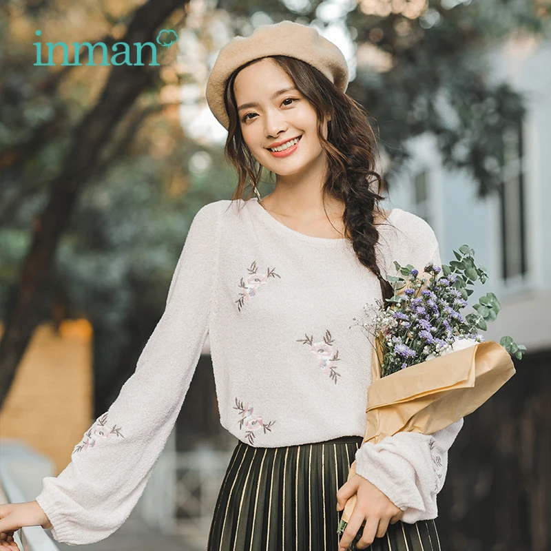 INMAN 2019 Autumn New Elegant Fresh Embroidered Fitted Lanterns Sleeves Long-sleeved Female Sweater
INMAN 2019 Autumn New Elegant Fresh Embroidered Fitted Lanterns Sleeves Long-sleeved Female Sweater