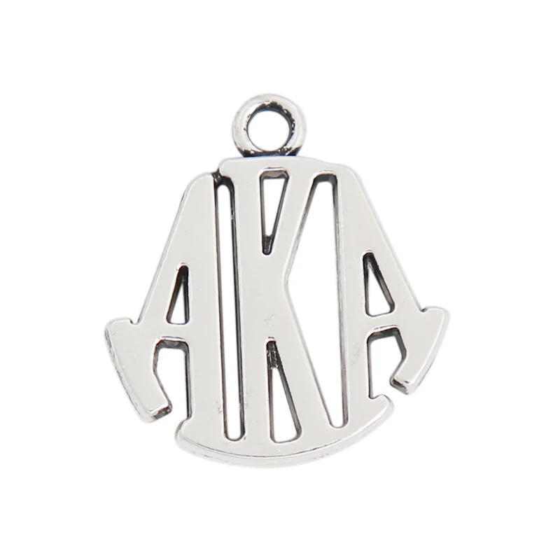 Antique Silver Plated Alloy Greek Letter Charms Vintage AKA Letter Bangle Charms 50pcs/lot 15*19mm AAC1090
Antique Silver Plated Alloy Greek Letter Charms Vintage AKA Letter Bangle Charms 50pcs/lot 15*19mm AAC1090