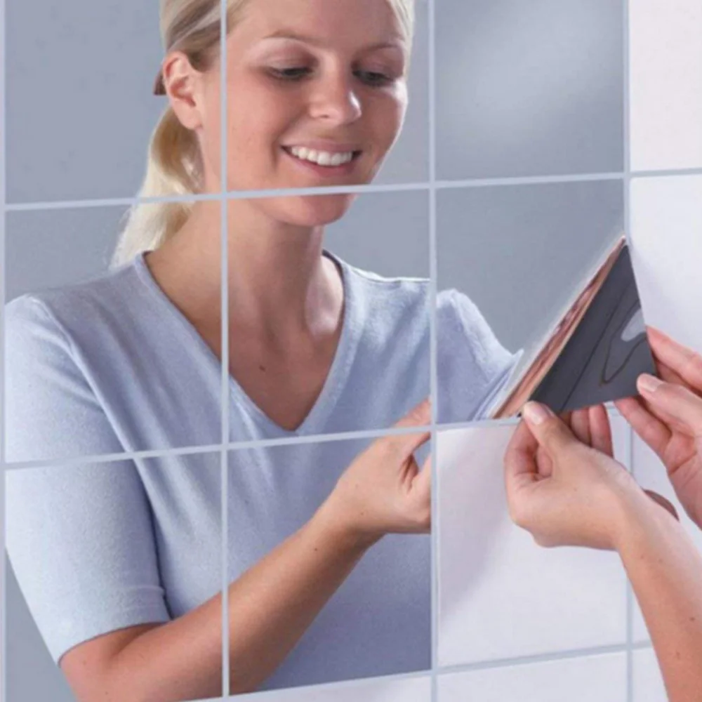 9pcs Mirror Wall Stickers Self Adhesive Tiles Mirror Sheets DIY Bathroom Stickers Wardrobe Mirrors Creative Home Decor 6 inch
9pcs Mirror Wall Stickers Self Adhesive Tiles Mirror Sheets DIY Bathroom Stickers Wardrobe Mirrors Creative Home Decor 6 inch