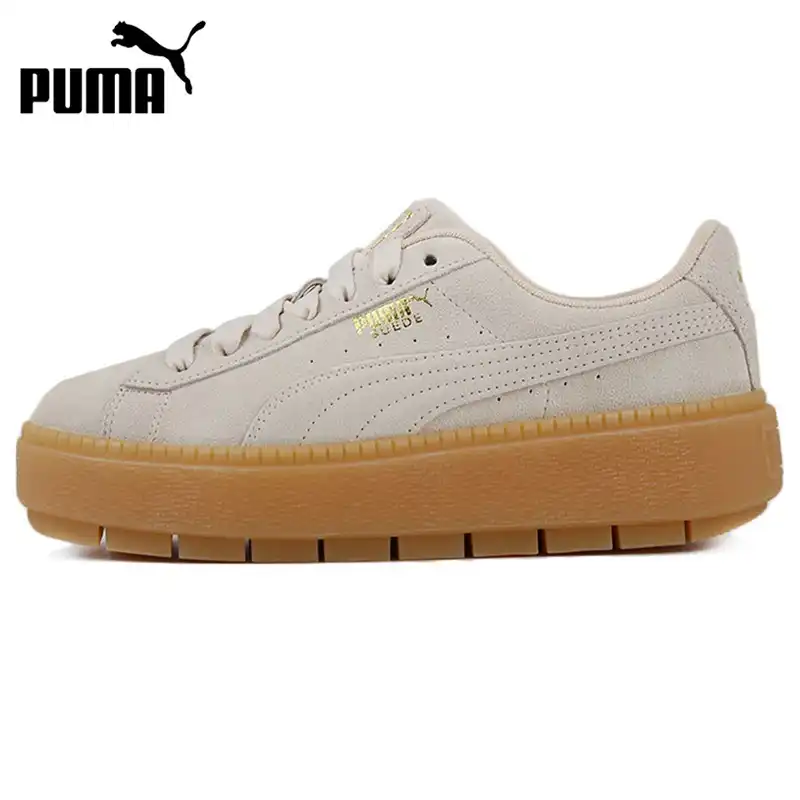 puma platform khaki