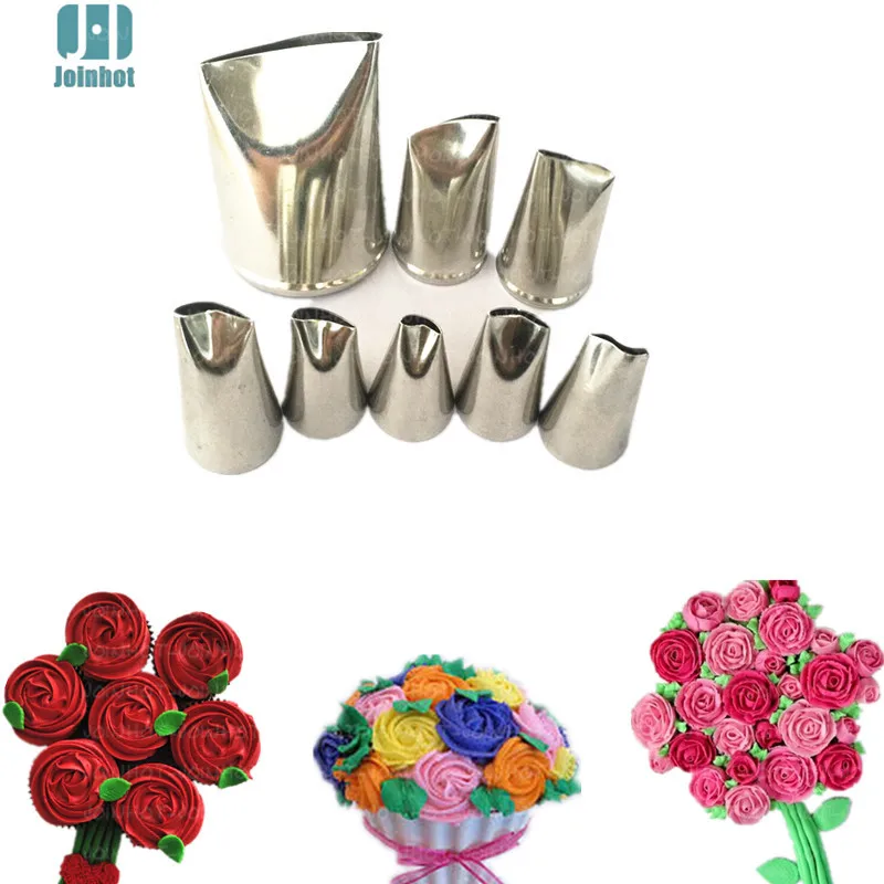 8 pcs rose Flower Icing piping nozzle Set Pastry Cookie Maker Cream Cupcake Decoration Tips Sugar Craft Cake Decorating Tools
8 pcs rose Flower Icing piping nozzle Set Pastry Cookie Maker Cream Cupcake Decoration Tips Sugar Craft Cake Decorating Tools