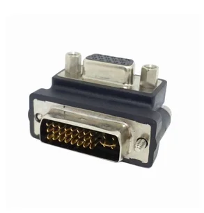 Down Right Angled 90 Degree VGA SVGA Female To DVI 24+5 male DVI to RGB Adapter