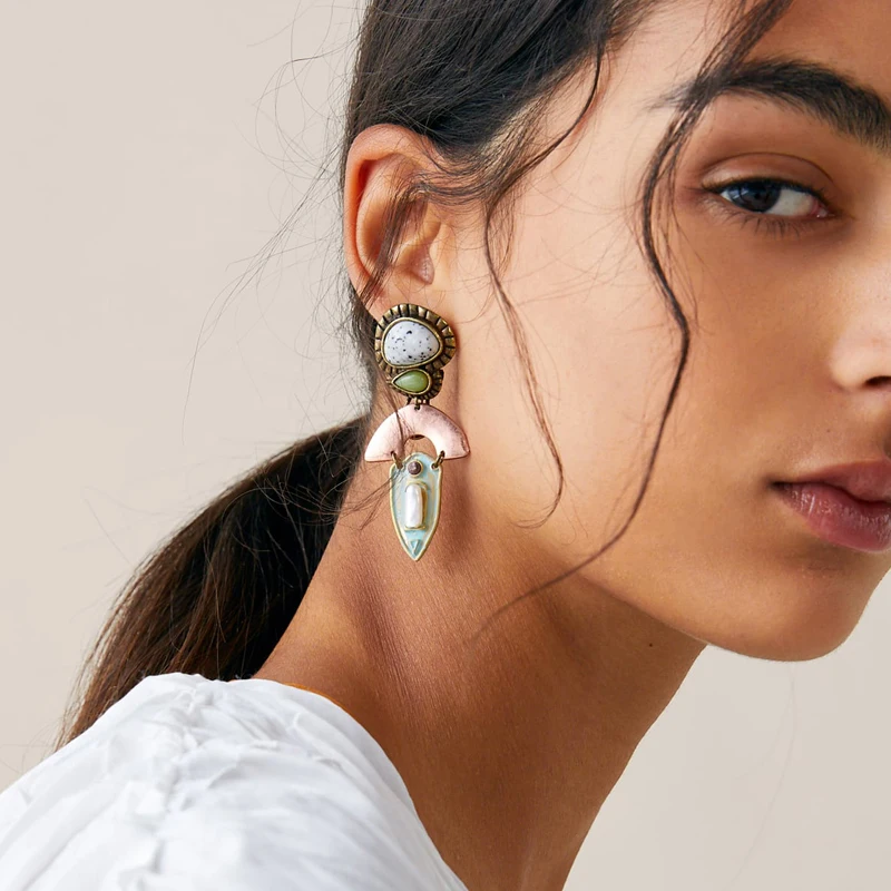 GIVVLLRY Gypsy Irregular Metal Drop Earrings for Women Bohemian Chic Irregular Natural Stone Statement Earrings Fashion Jewelry
GIVVLLRY Gypsy Irregular Metal Drop Earrings for Women Bohemian Chic Irregular Natural Stone Statement Earrings Fashion Jewelry